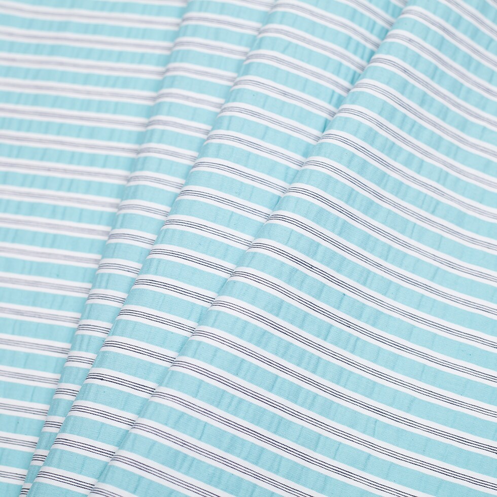 1 Yard Blue Radiance Blended Cotton Stripe
