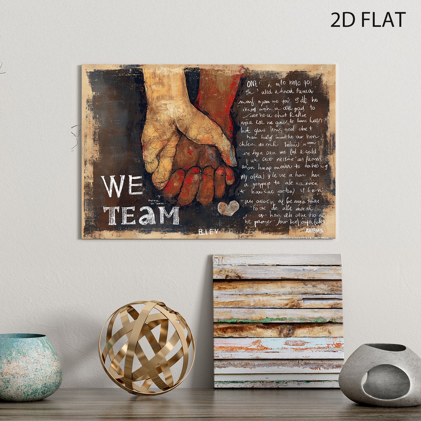 Inspirational Canvas Wall Art with Pine Wood Frame - Ideal for Home and Office Decor