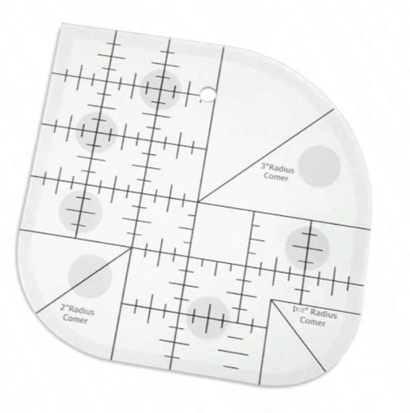 Curved Corner Cutter Acrylic Quilt Ruler – Precision Patchwork Sewing Template for Quilting & DIY Projects