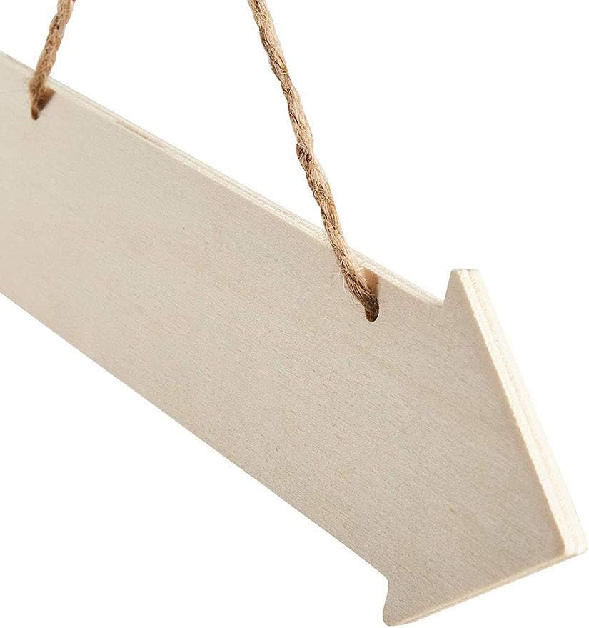 6pcs Unfinished Wood Sign Blank Arrow Shape