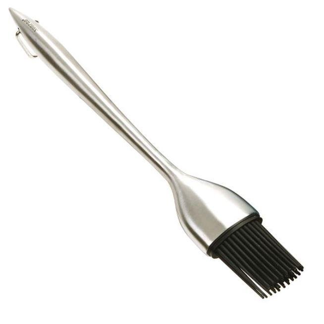 Norpro 12&#x22; Long Stainless Steel Handle Silicone BBQ Basting Brush