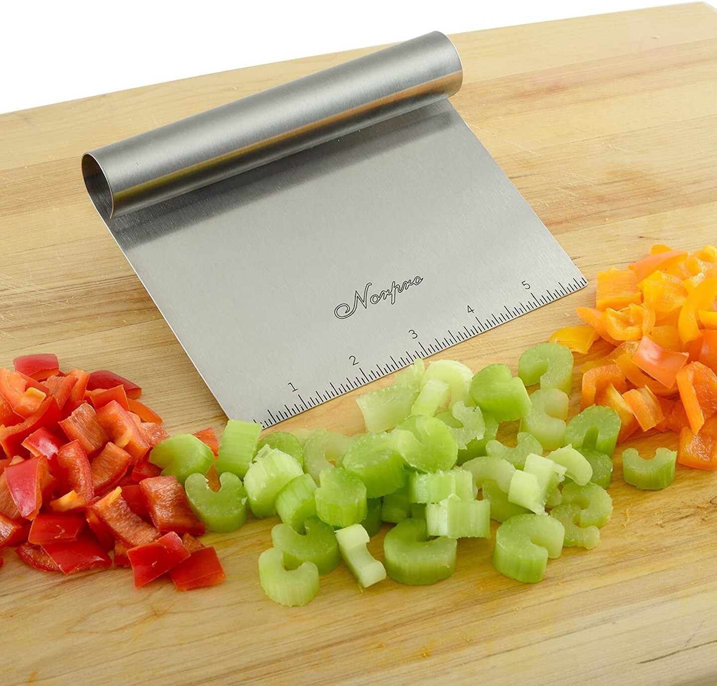 Norpro 6&#x22; Wide Heavy Duty Stainless Steel Food Chopper / Dough Scraper
