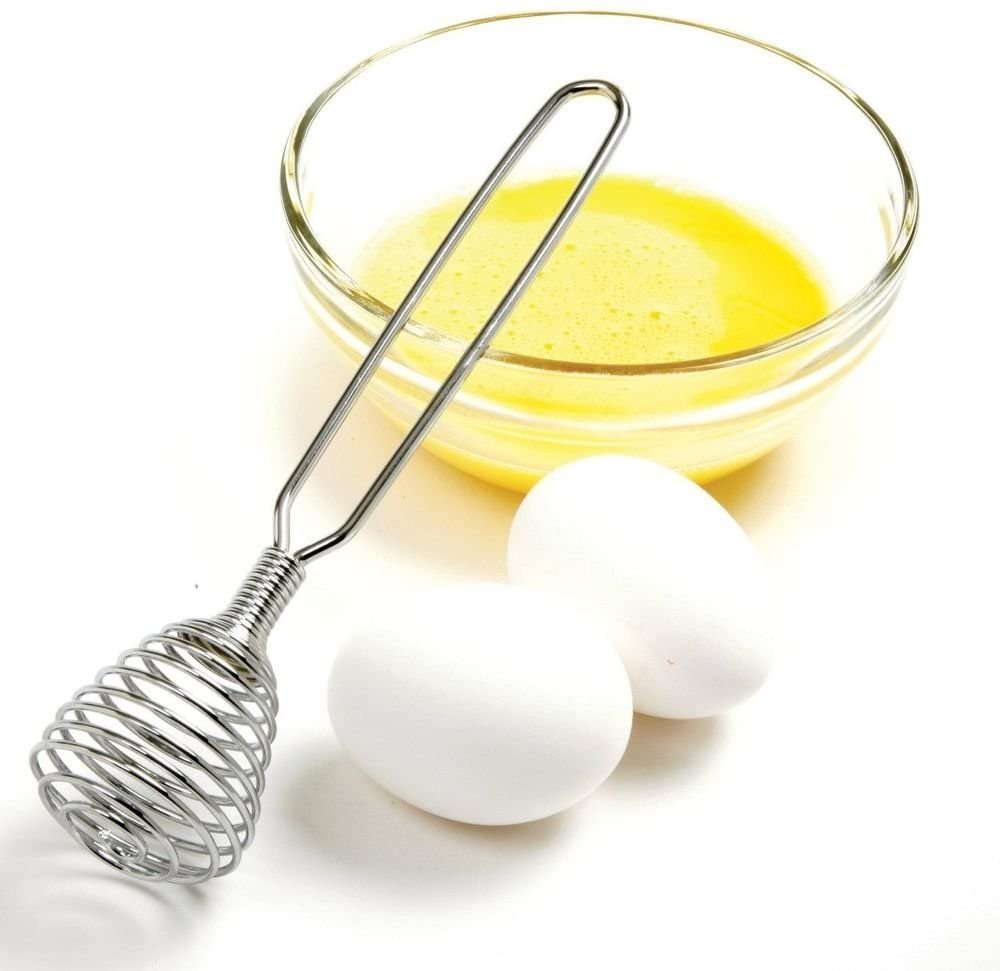 Norpro 7&#x22; French Spring Coil Whisk - Wire Whip Cream Egg Beater Gravy Mixer