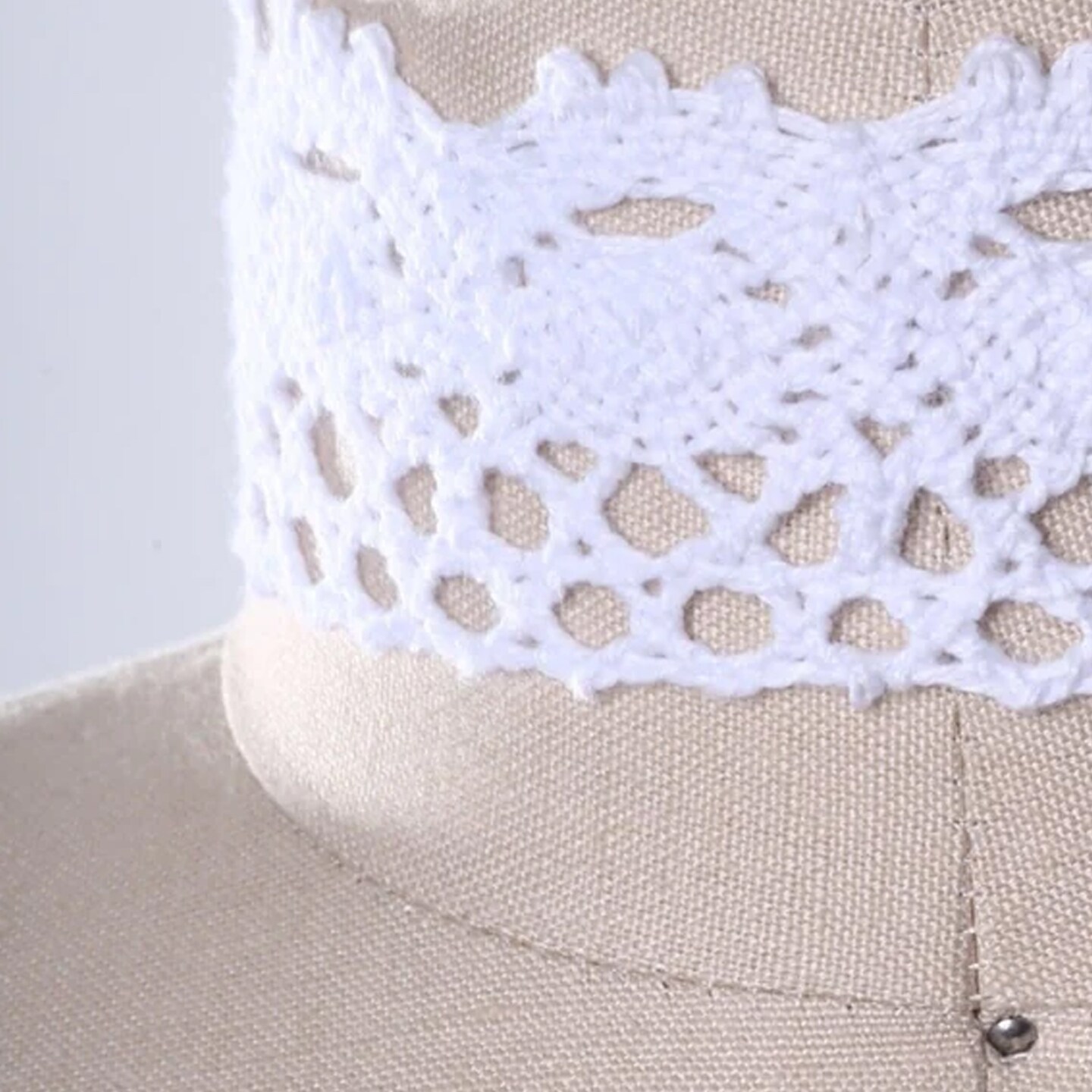 2 Yards White Crochet Cluny Cotton Lace Trim Delicate Design 1.25 Inch Wide