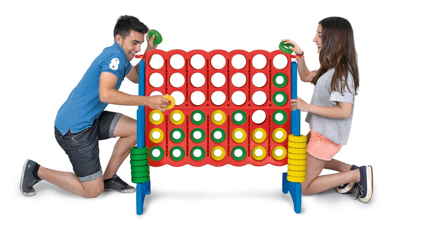 Feber Mega 4 In-Line Game (Primary Color) for Indoor or Outdoor Play
