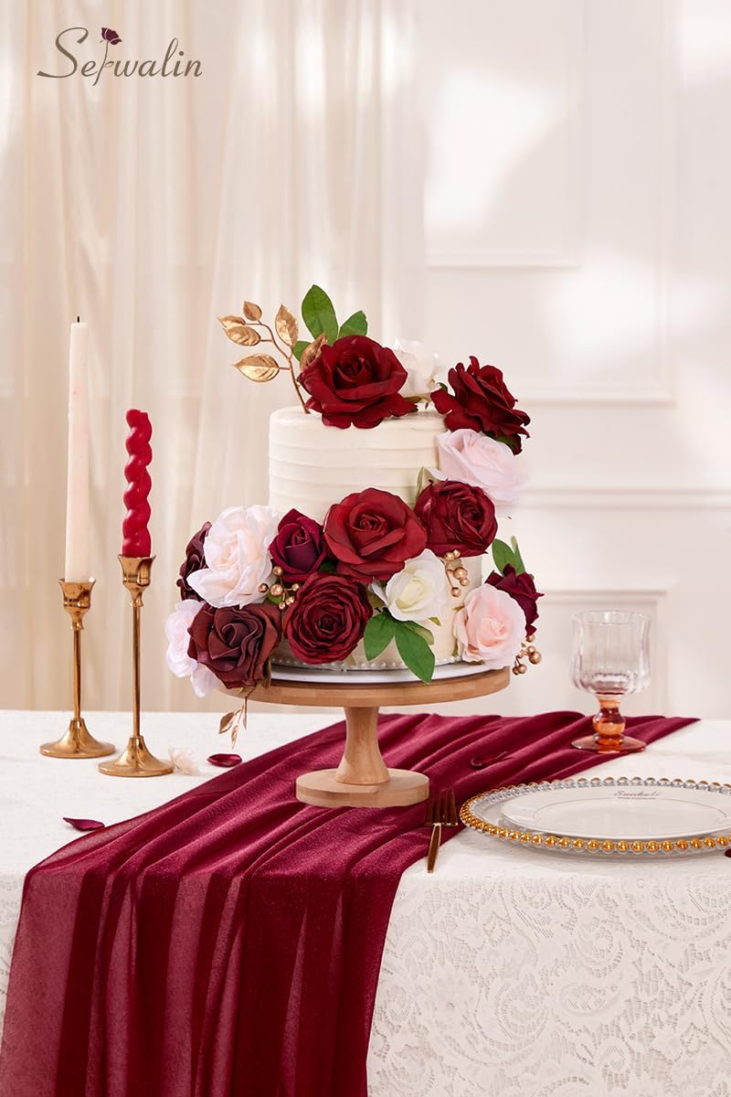Artificial Flowers Silk Fake Flowers Roses for DIY Wedding Bouquets