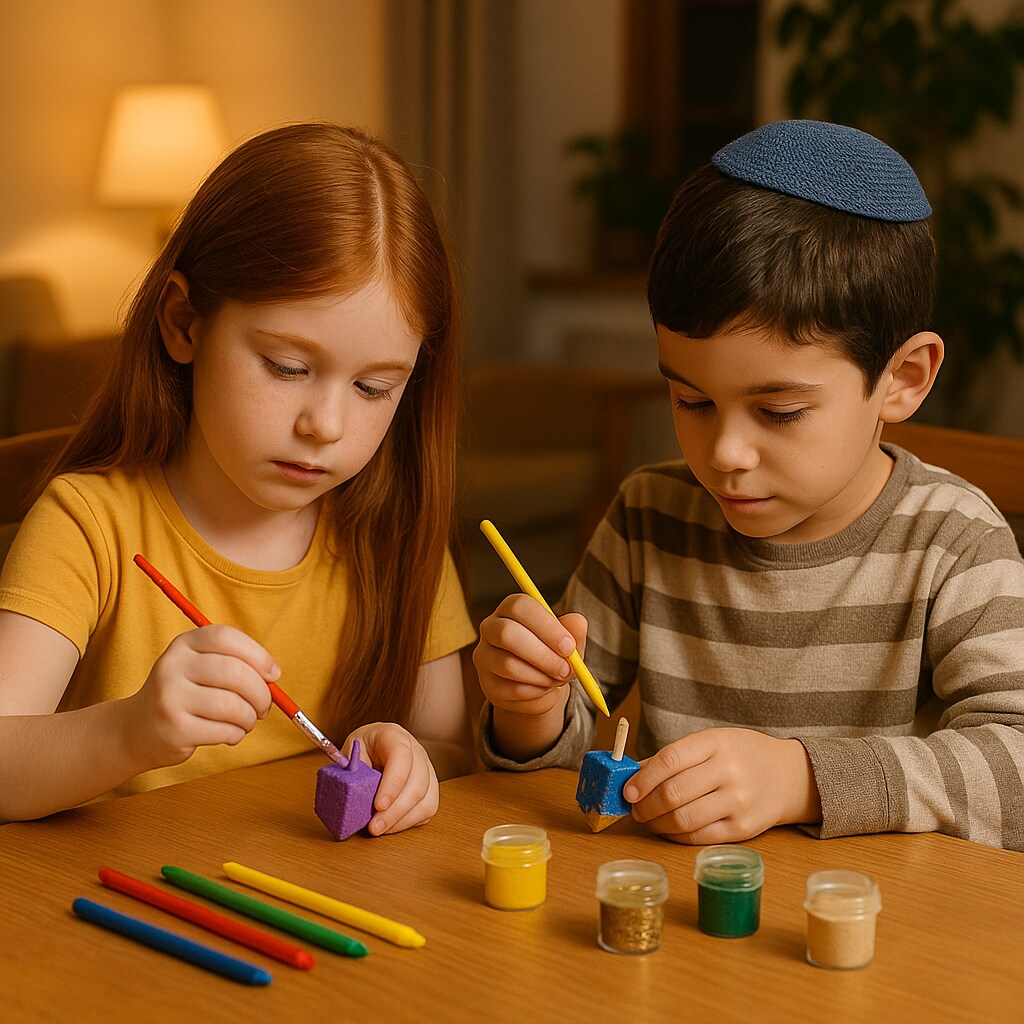 Unpainted Wooden Dreidel Craft Kit, 10 Pack – DIY Chanukah & Hanukkah Painting Activity