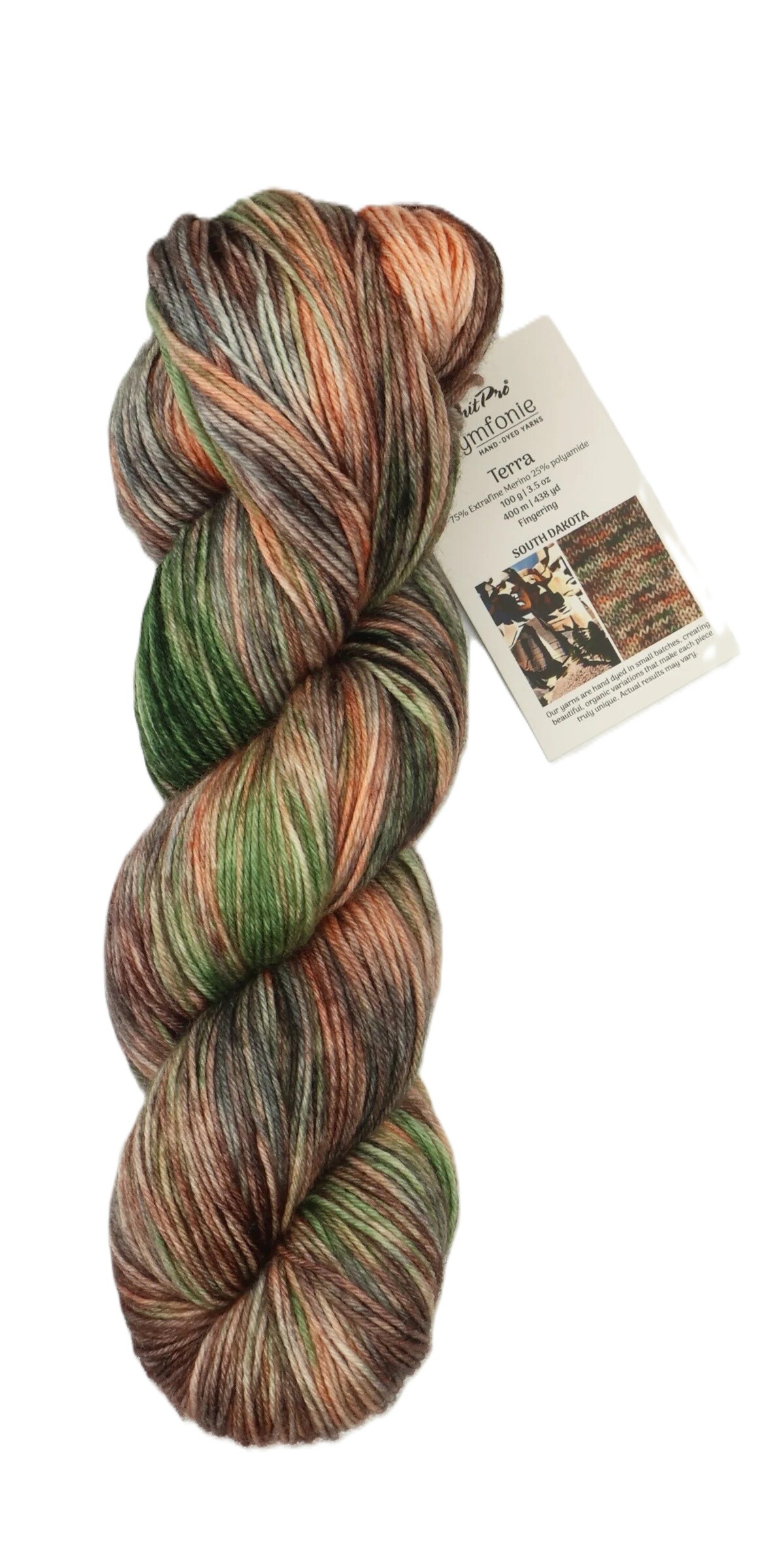 KnitPro Symfonie Premium Hand Dyed Merino Wool & Polyamide Sock Yarn| Terra Variegated America The Beautiful