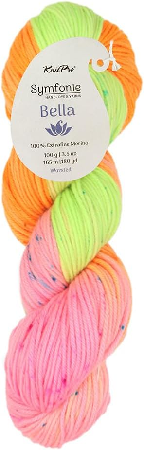KnitPro Symfonie Premium Hand Dyed Yarn Merino Wool| Bella Variegated Colors