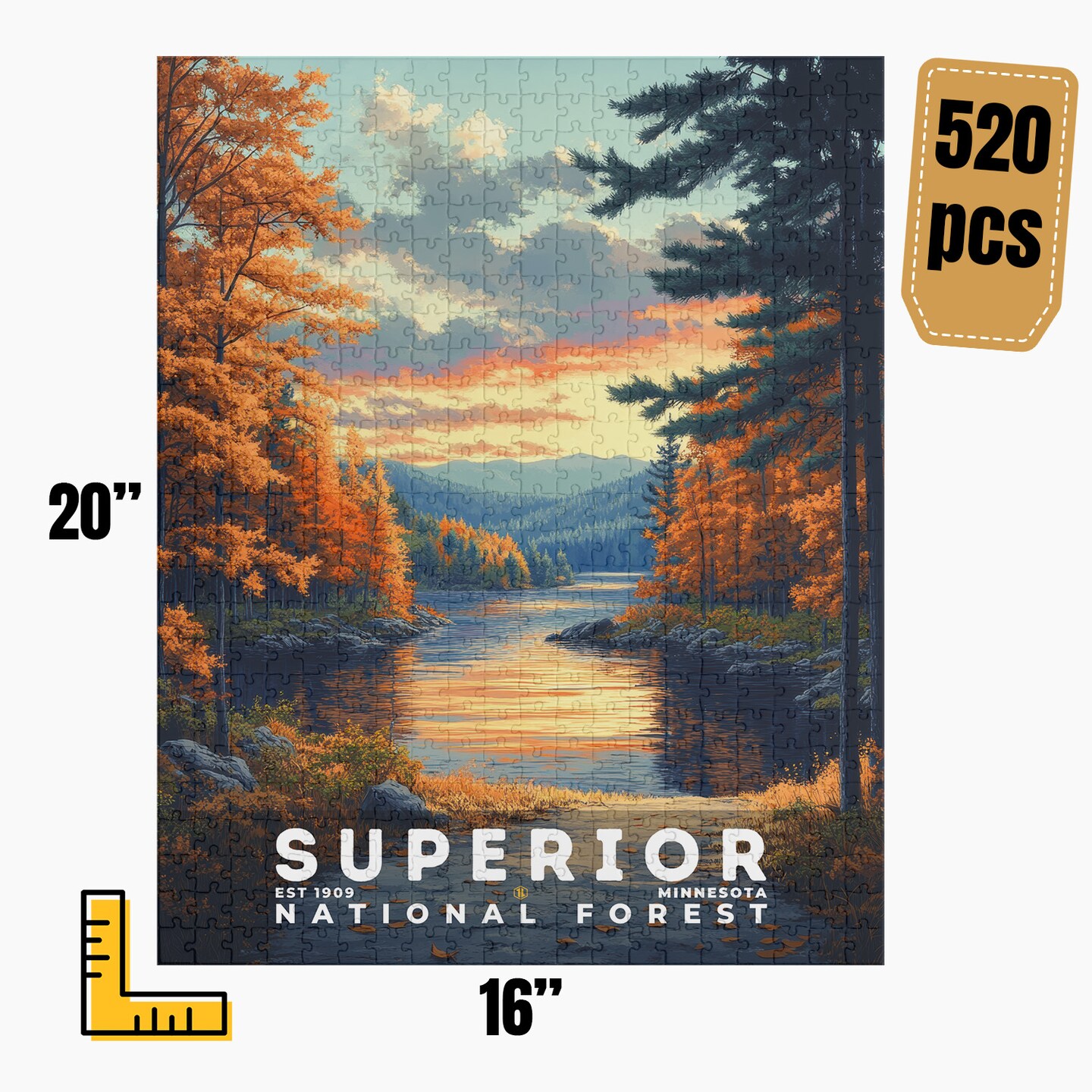 Superior National Forest Jigsaw Puzzle, Family Game, Holiday Gift