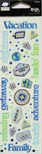 Cloud 9 Design Rain Dots Vacation Self-Adhesive Words &#x26; Shapes Stickers