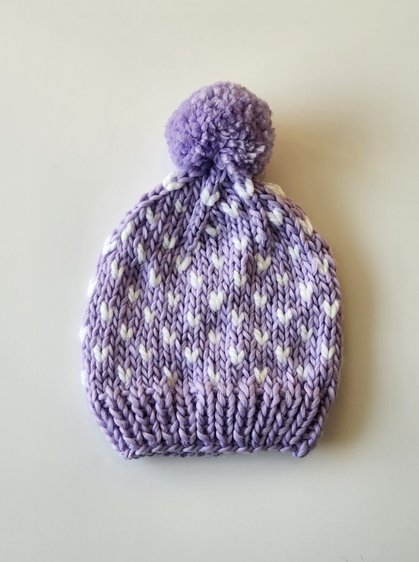 Handmade Chunky Knit Beanie Multicolor Purple Winter Fall Handcrafted Hat Chunky Knit Organic Merino Beanie – Panapufa main image 2