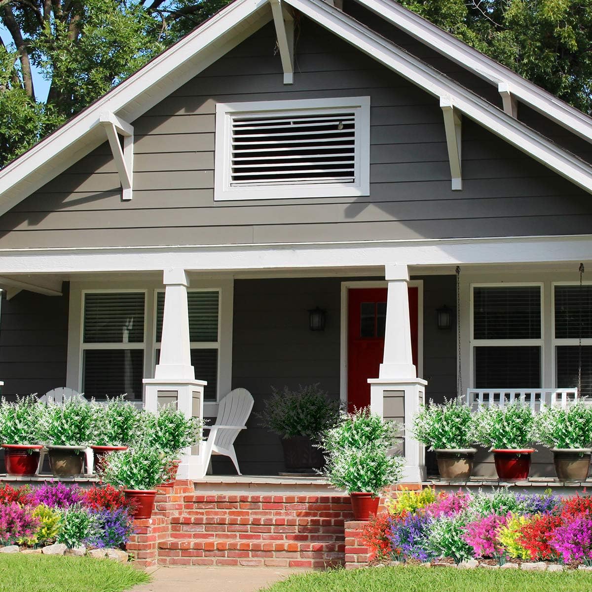 12pcs 28'' Artificial Italian Ruscus Greenery Stems, Faux Hanging Greenery Spray & Best Fake Plants Filler for Wedding Bouquet, Centerpieces, Home Decorations 2"D x 6"W x 15"H