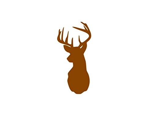 Deer Head Silhouette Birthday Edible Cake Topper for 8 inch round cake or larger