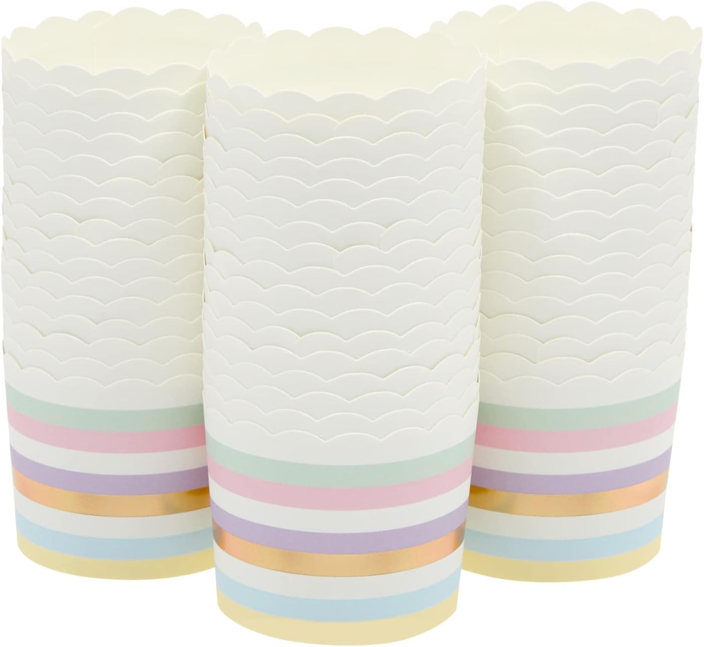 50-Pack Pastel Cupcake Liners (2.2 In) - Large Paper Baking Cups for Birthdays, Bake Sales, Bridal Showers, Home Baking - Cupcake Wrappers