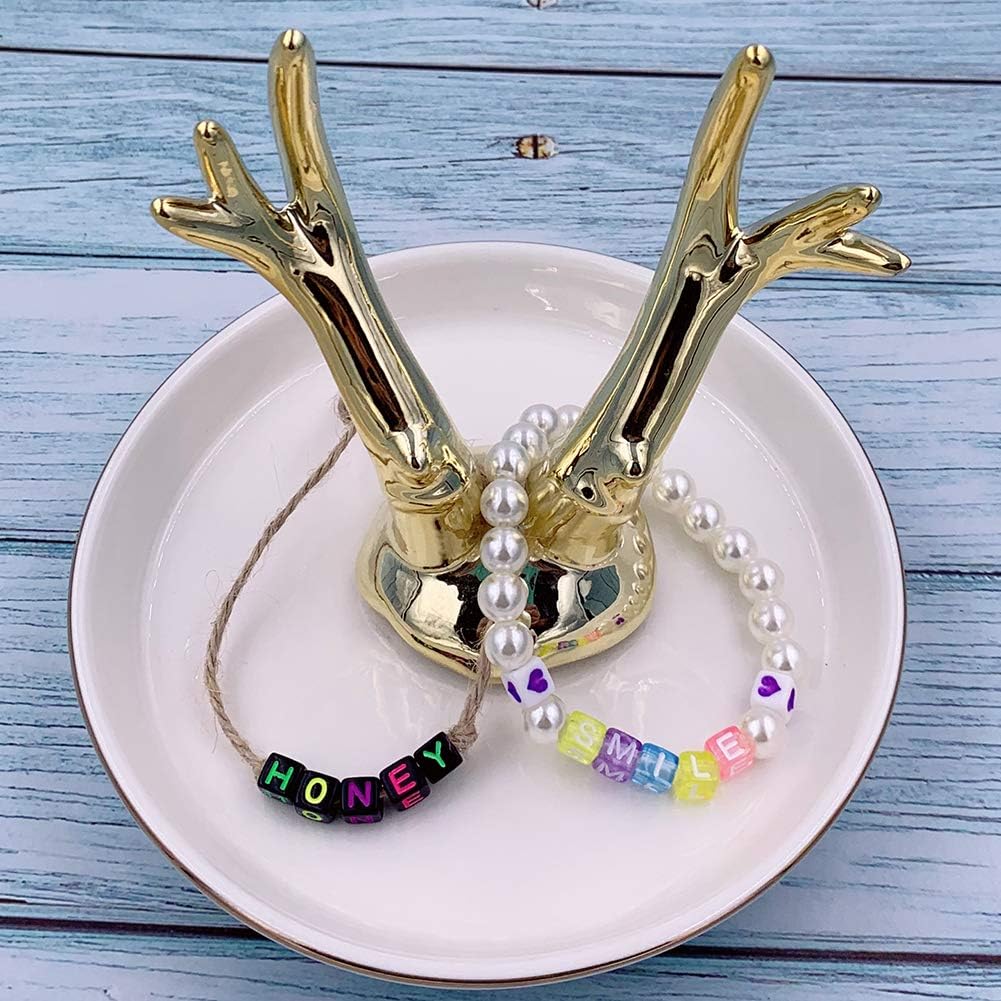 1000 Pcs Letter Beads Acrylic Cube Beads Alphabet Beads Number Beads