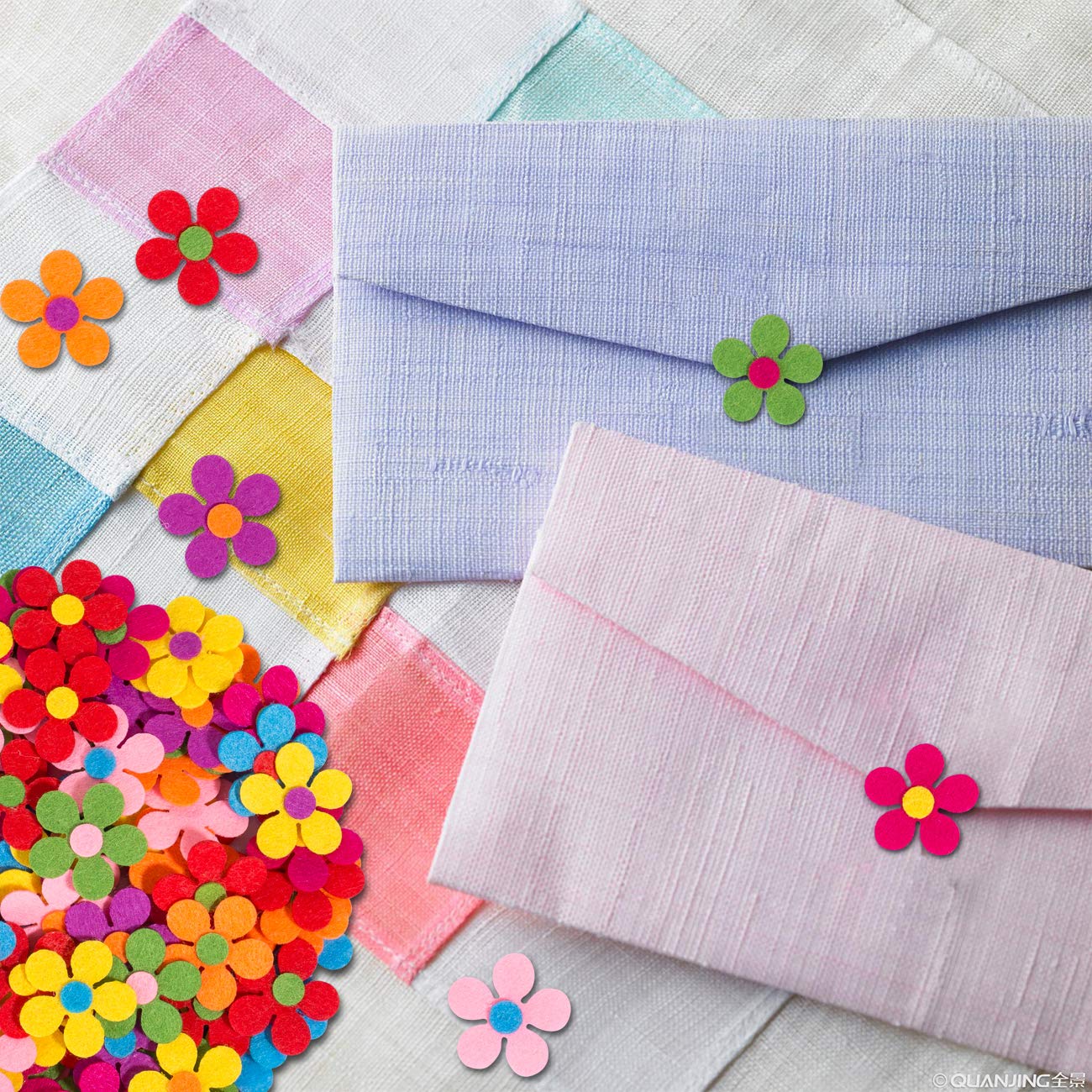 120pcs Felt Flowers Fabric Flower Embellishments for DIY Crafts Sewing Handcraft Decoration, 1.1 Inch, Assorted Colors