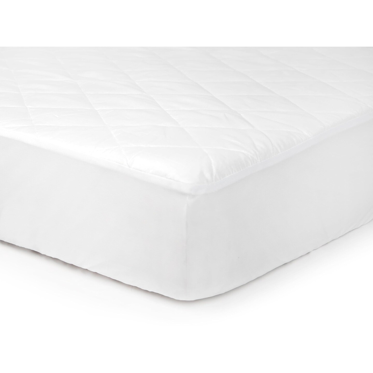 Tadpoles Quilted Waterproof Mattress Cover | 28&#x22; x 52&#x22; x 9&#x22; | Fits All Standard-Size Cribs &#x26; Toddler Beds | Made of 100% Waterproof Polylaminate | Ideal for Toddlers &#x26; Kids | White