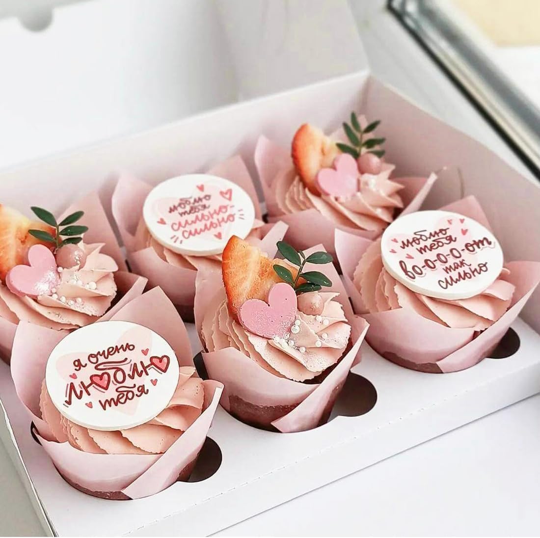 50 Pieces Tulip Cupcake Muffin Liners Paper Baking Cups Greaseproof Cupcake Wrappers for Birthday Wedding Party Baby Showers Catering Restaurants(Pink)