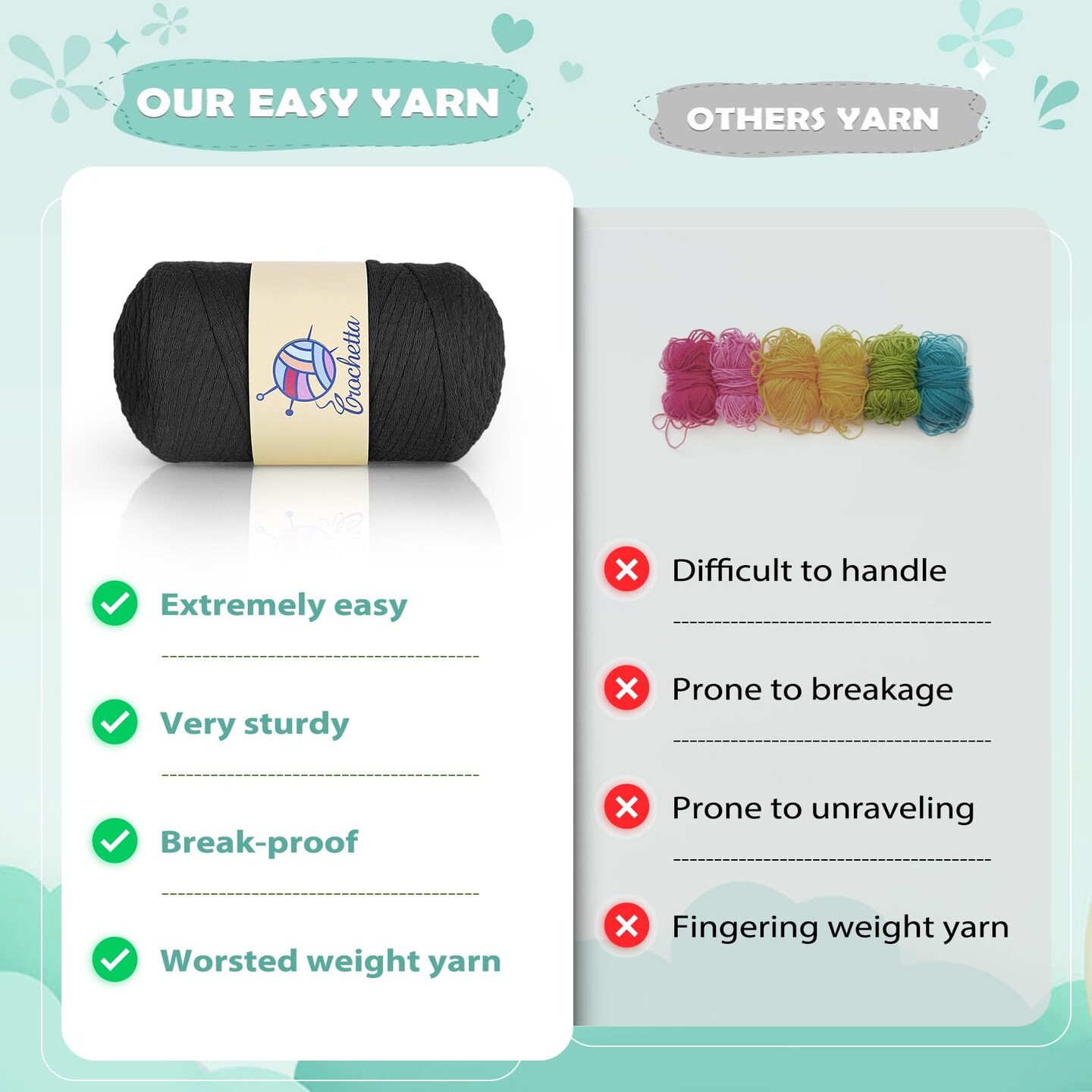 Crochet Kit for Beginners, Crochet Starter Kit with Step-by-Step Video Tutorials, Crochet Animal Kits for Adults Kids, DIY Craft Supplies (Magical Cats)