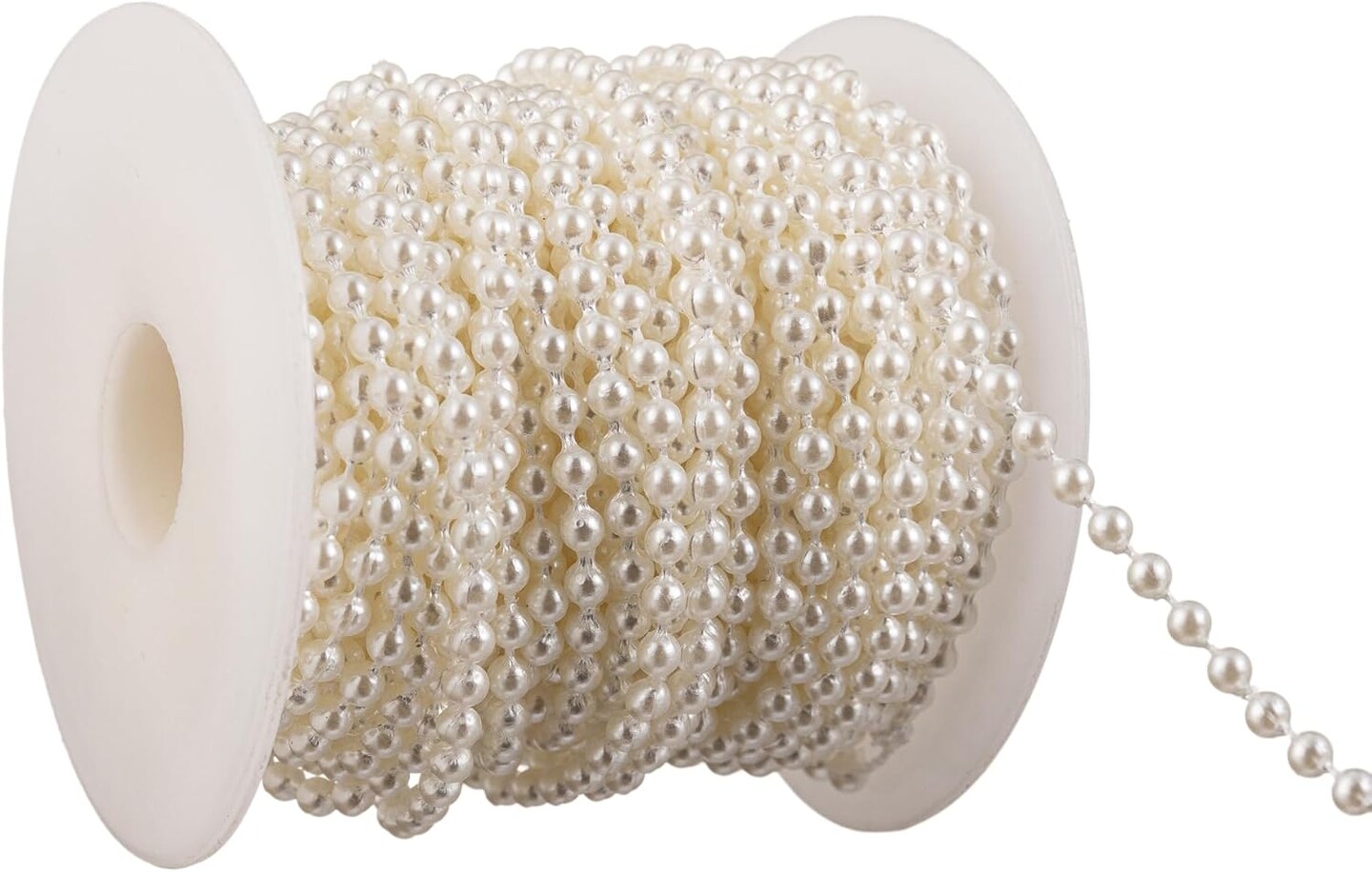 3mm Small Crafts Faux Pearl Beads Garland Pearl Bead Roll Strand of Pearls to Decorate Floral Centerpieces
