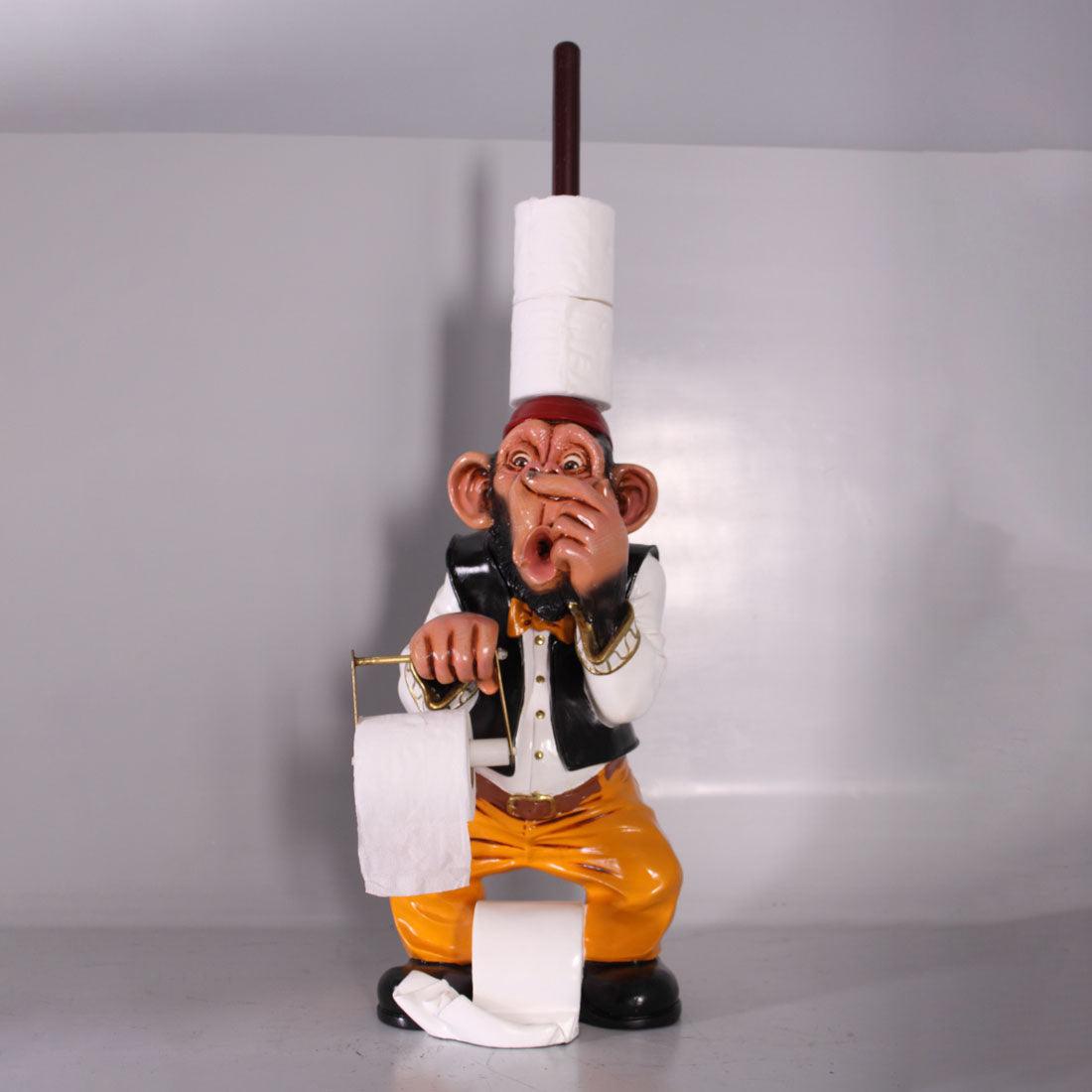 Monkey Toilet Paper Holder Life Size Statue