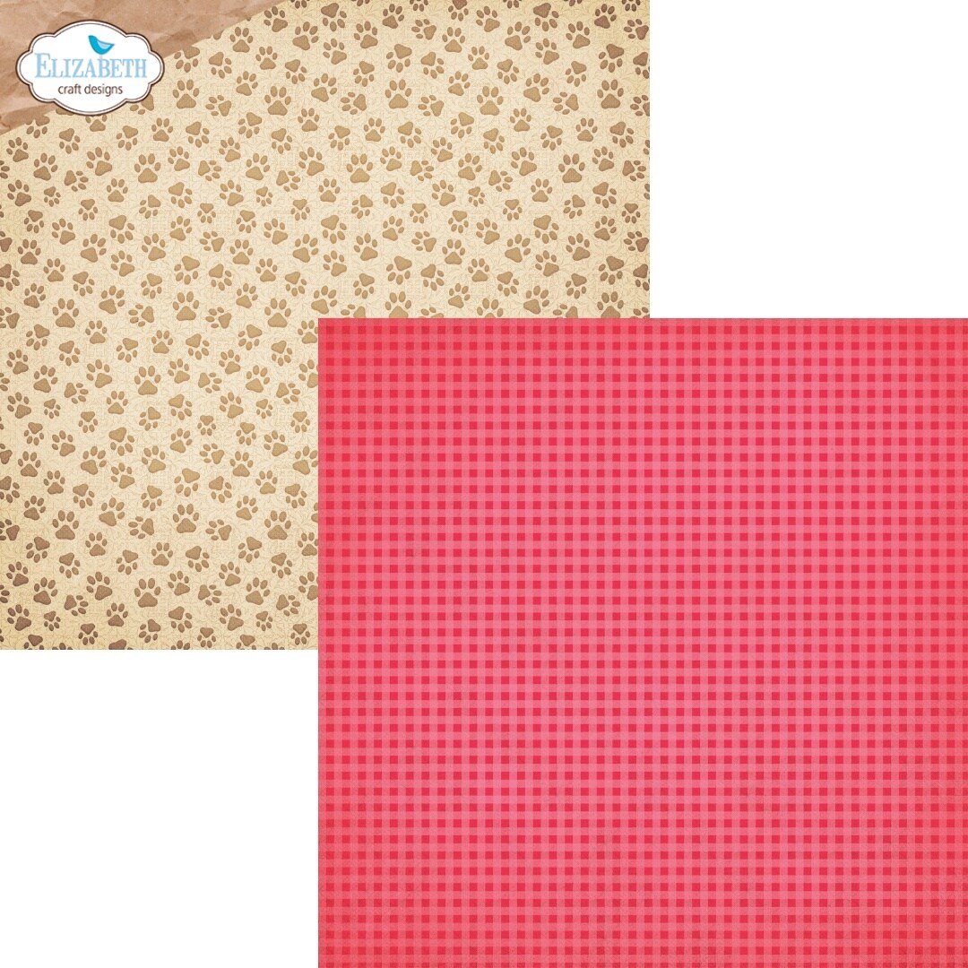 Elizabeth Crafts Double-Sided Cardstock Pack 12"X12"-Dog Days