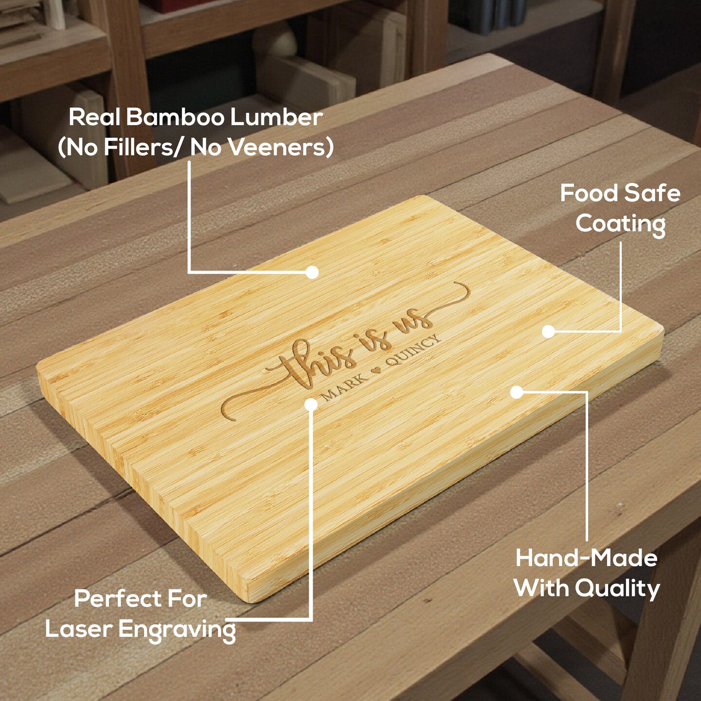 MakerFlo Blank Cutting Boards – Walnut, Rubberwood & Bamboo | Bulk & Wholesale Engraving Blanks for Crafters, Laser Engravers, Small Businesses & DIY Makers