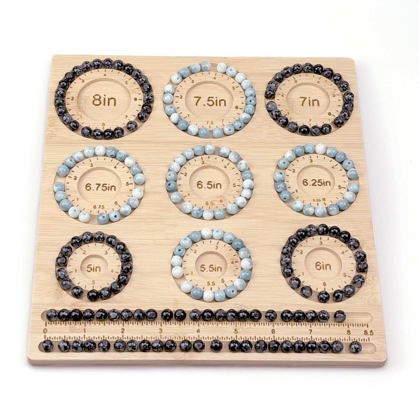 Bead Boards for Jewelry Making, Bamboo Beading Board for Jewelry Bracelet Making, Bracelet Bead Board, Bracelet Bead Board for Bracelet, Jewelry Making Supplies,Bead Tray 5" to 8"