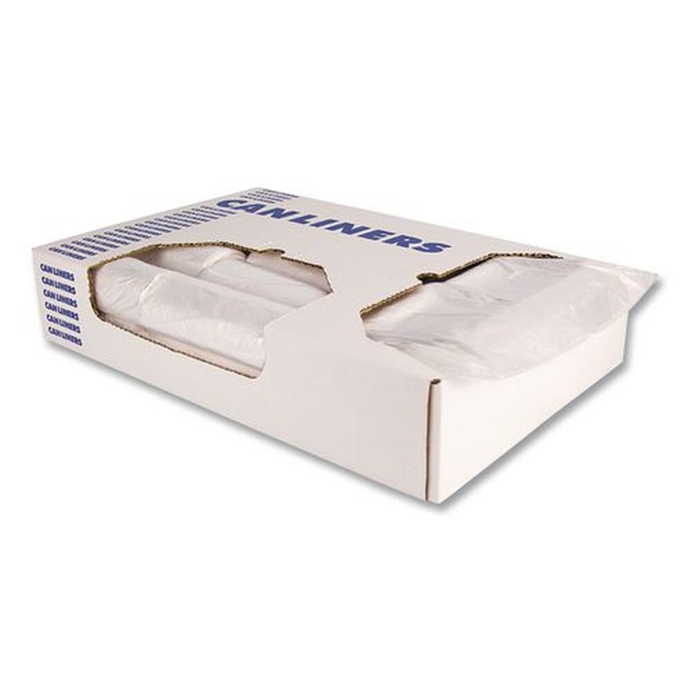 Heritage 30 in. x 37 in. 8 mic 30 Gallon High-Density Waste Can Liners - Natural (500/Carton)
