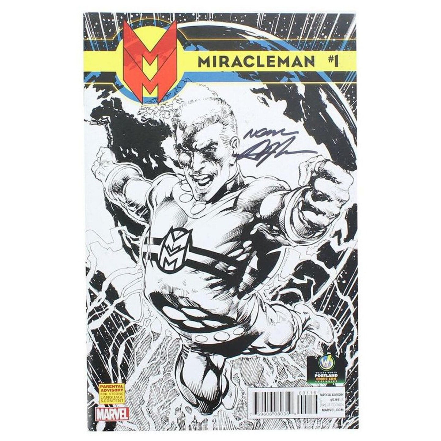 Marvel Comics Miracleman #1 | WW Portland B&W Cover | AUTOGRAPHED