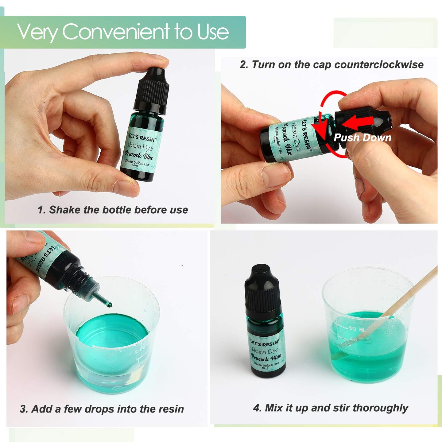 Epoxy Resin Paint Pigment 16 Color Concentrated Liquid Epoxy Resin Dye, Colorant for Resin Coloring, Resin Jewelry, Resin Art Crafts DIY Making (Each 0.35oz)