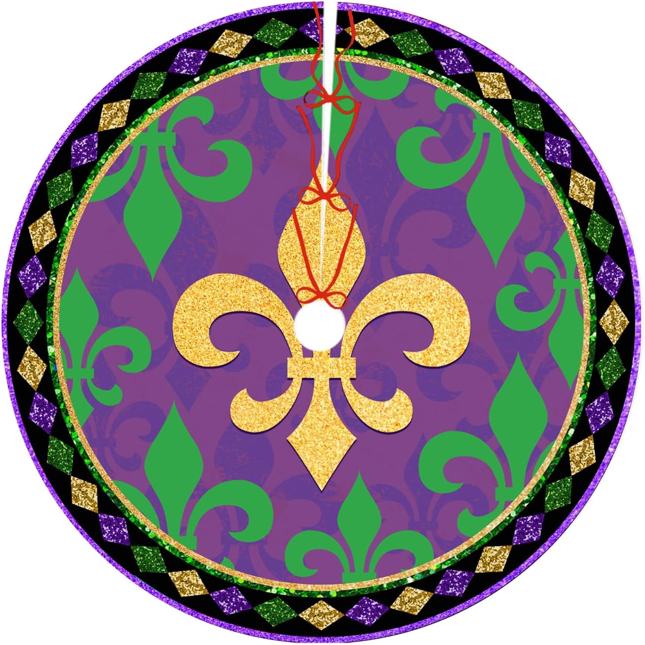 Festival Decorations Holiday Tree Skirt, Tree Mat Holiday Party Supplies Ornaments Indoor Outdoor Decorations 36 in