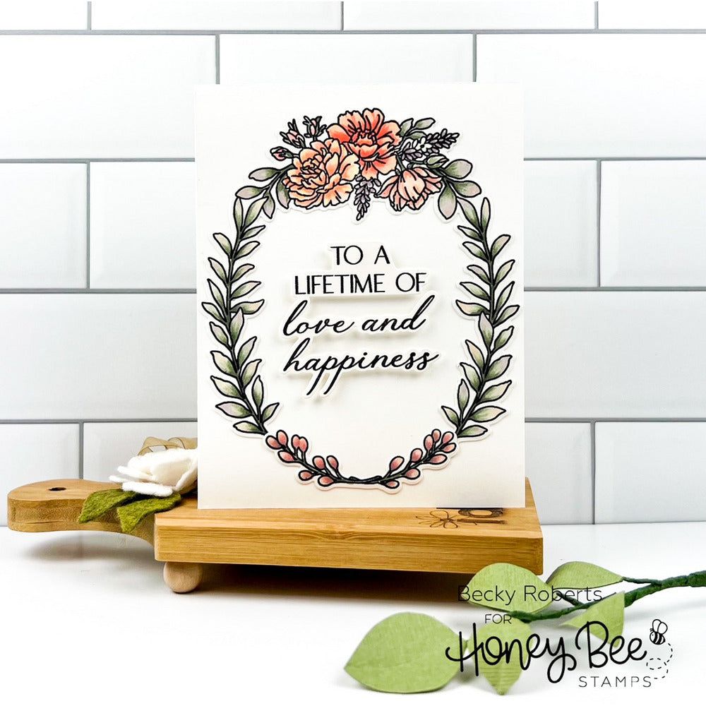 Perfect Day Wreath - Set of 5 - 6"x6" Coordinating Stencils and Mask - Retiring