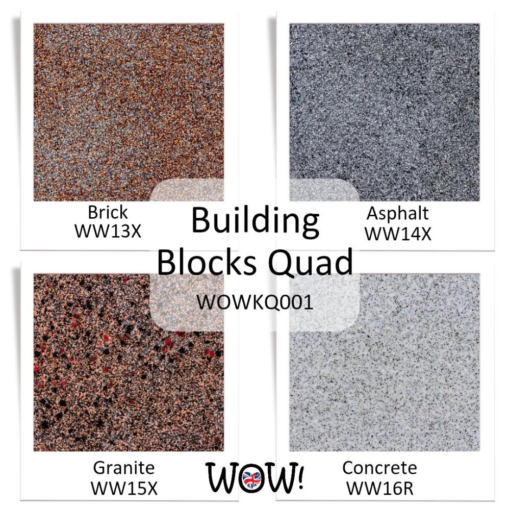 WOW! Quad Building Blocks Mixed Media Glitter Embossing Powder - Clearance