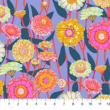 Anna Maria Textiles; Fabric Anna Maria Textiles Glow Zinnia Show Jumpstart by the Quarter Yard AMT131-42C; Category:Quilt Fabric; Image:2