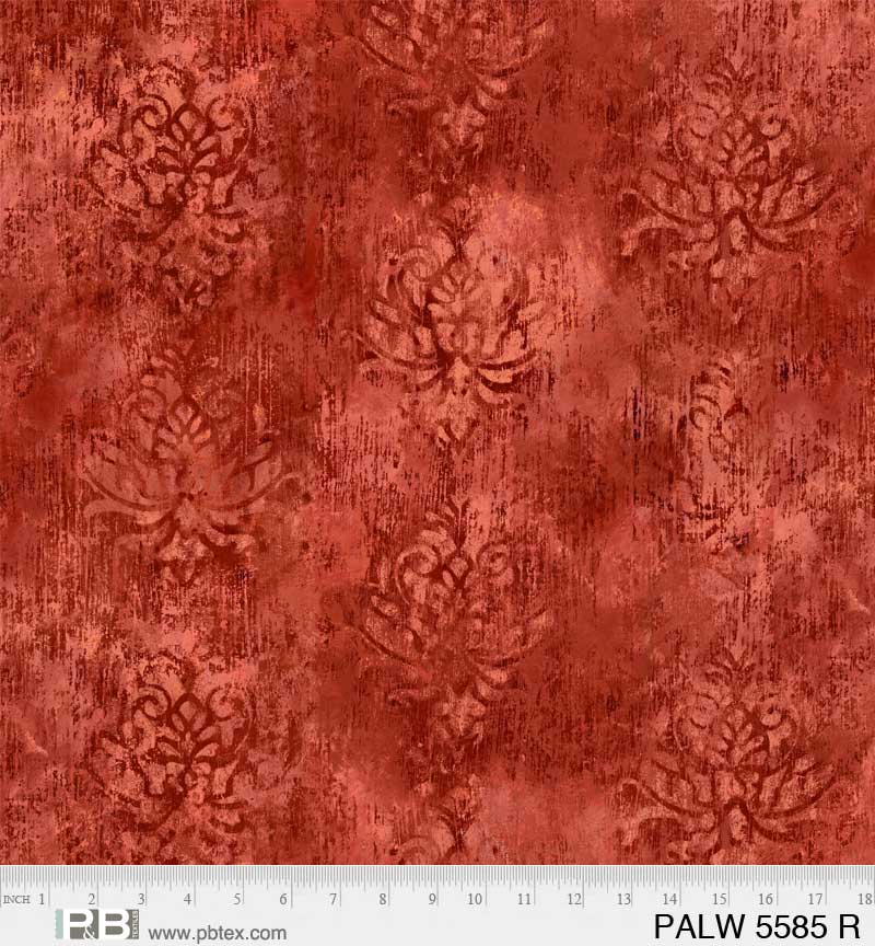Fabric P & B Textiles Red Palazzo 108" Wide Back by the Quarter Yard 5585-R
