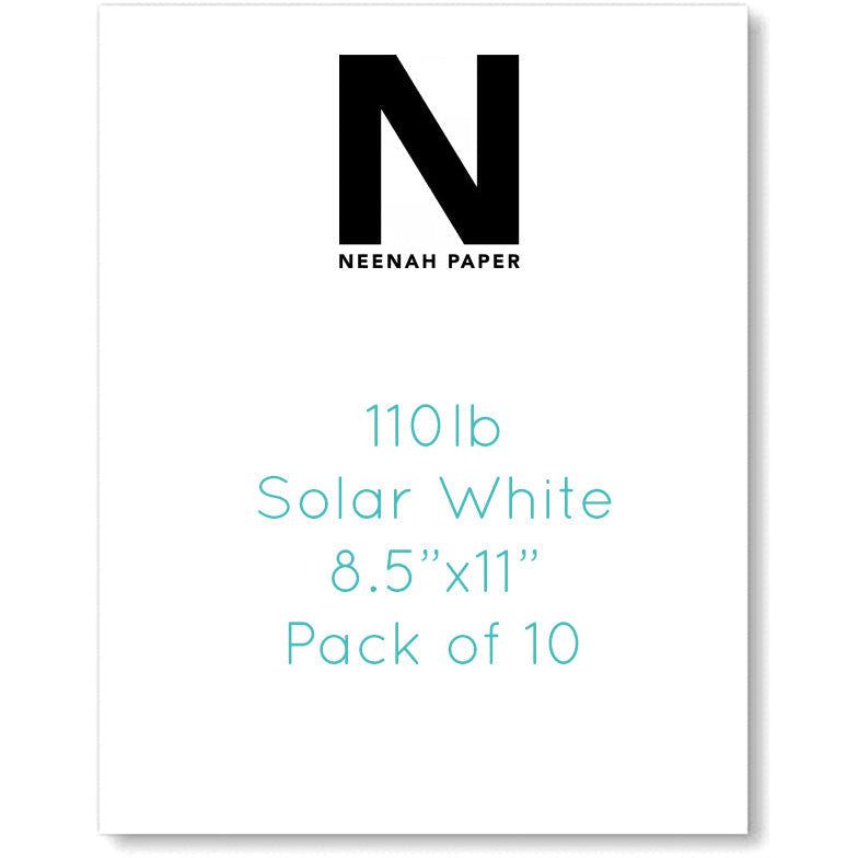 Neenah 110lb Classic Crest White Cardstock 8.5"X11" - 10 Sheets