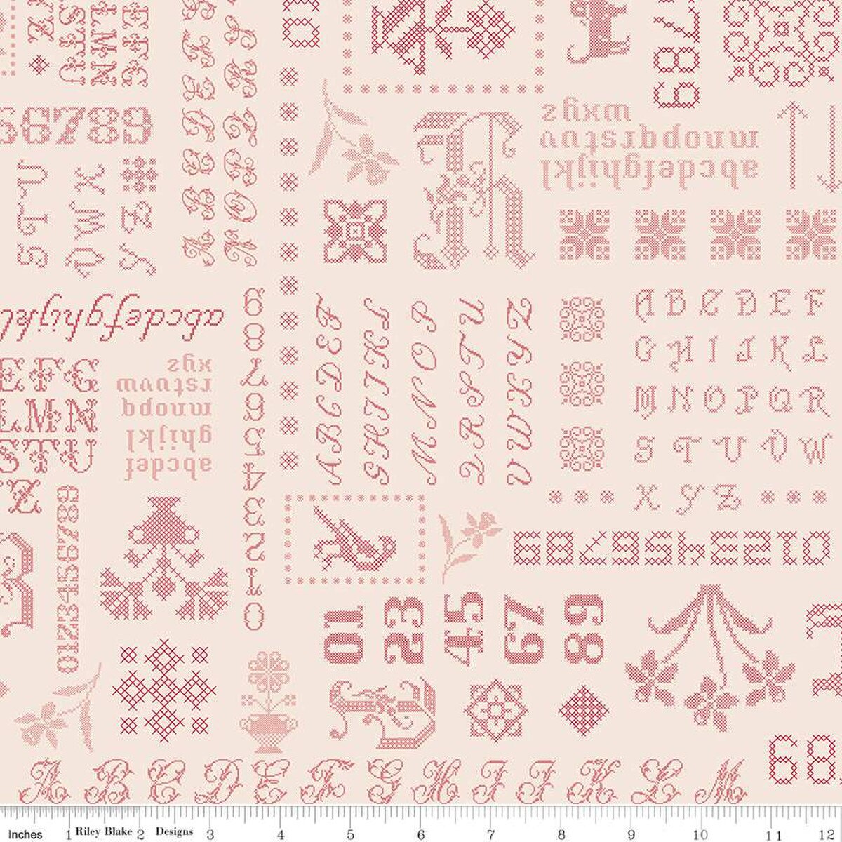 Fabric Riley Blake Red Sampler Piece & Plenty by the Quarter Yard C15872-RED