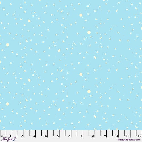 Fabric FreeSpirit Tula Pink Waterfall Space Sprinkles by the Quarter Yard PWTP254.WATERFALL