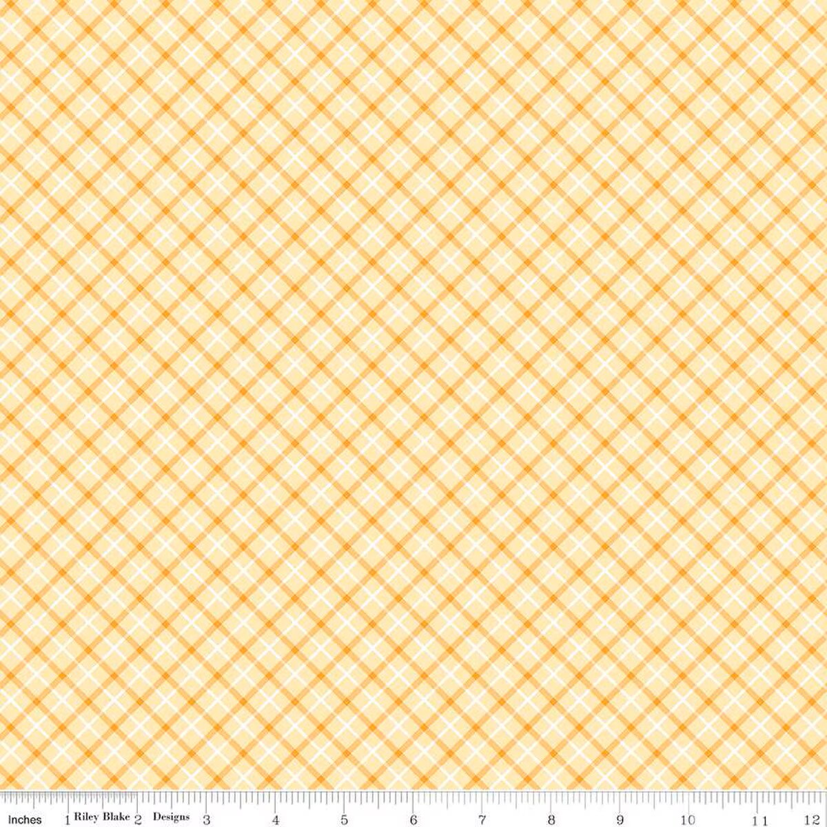 Fabric Riley Blake Yellow Plaid Special Delivery by the Quarter Yard C15281-YELLOW