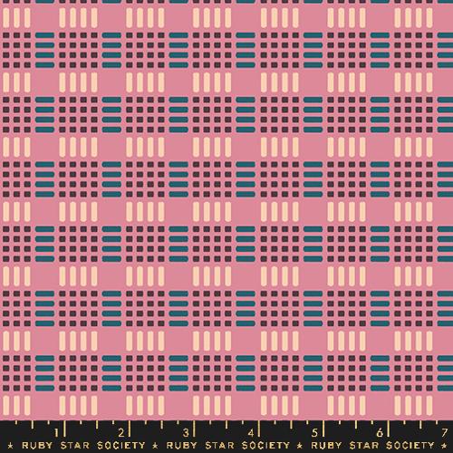 Fabric Ruby Star Society Plum Parallel Geometry by the Quarter Yard RS5173-14