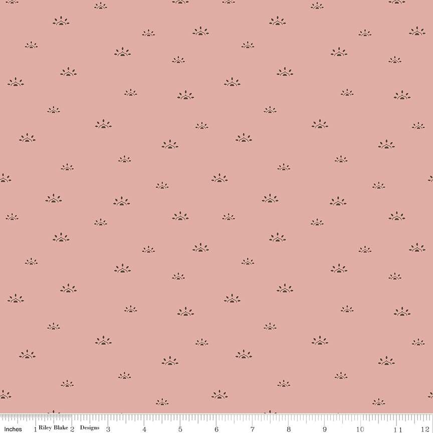 Fabric Riley Blake Dusty Rose Woodblock Winged Medley by the Quarter Yard C15915-DUSTYROSE
