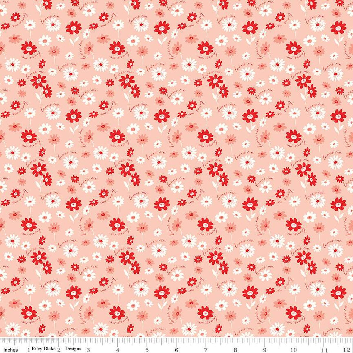 Fabric Riley Blake Pink Loves Me Floral You & Me by the Quarter Yard C15401-PINK