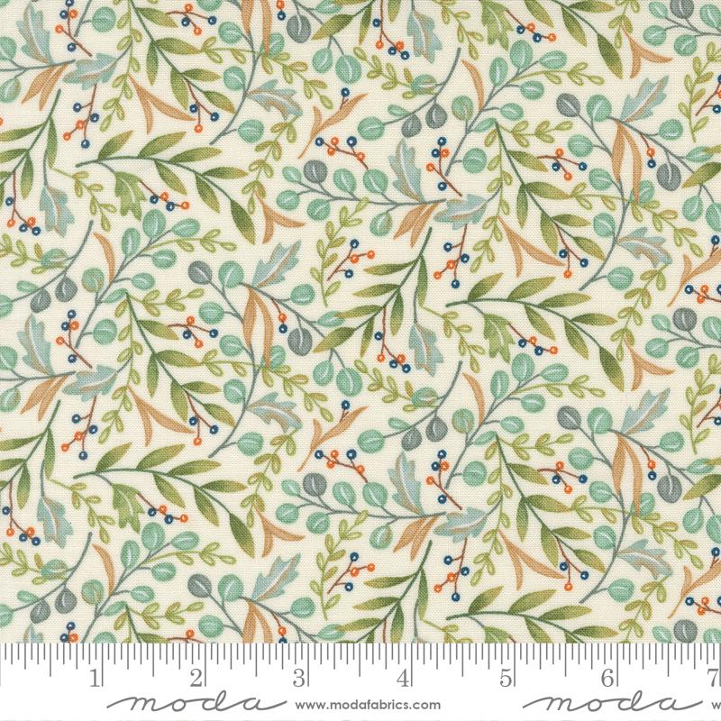 Fabric Moda Warm White Fall Foliage I Love Fall Most of All by the Quarter Yard 56143-11