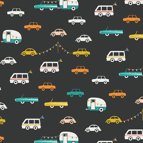 Fabric Art Gallery Night Joyride in Knit Day Trip by the Quarter Yard K-89406