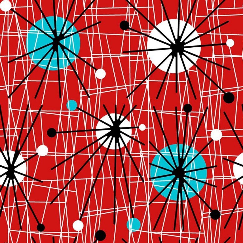 Fabric Michael Miller Cherry Atomic 108" Wide Back by the Quarter Yard WBX5440-CHER-D