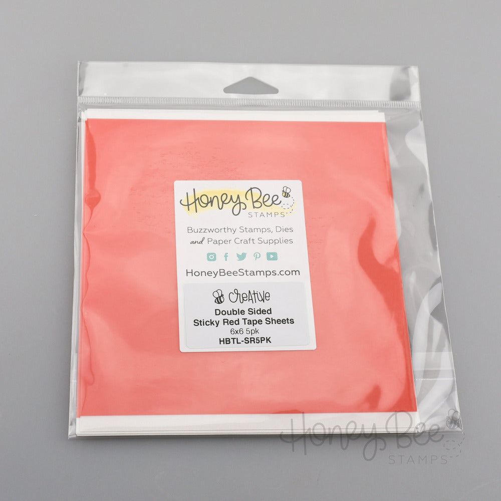 Double Sided Super Sticky Red Tape Sheets - 6x6 5pk - Clearance