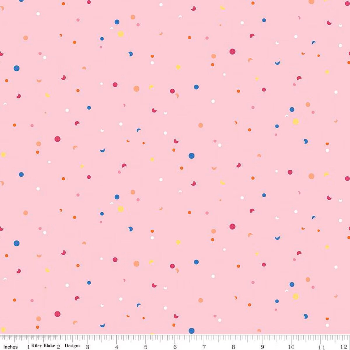 Fabric Riley Blake Pink Confetti Celebrate by the Quarter Yard C15335-PINK
