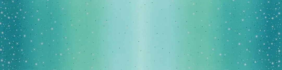 Fabric Moda Turquoise Ombre Fairy Dust Metallic by the Quarter Yard 10871-209M